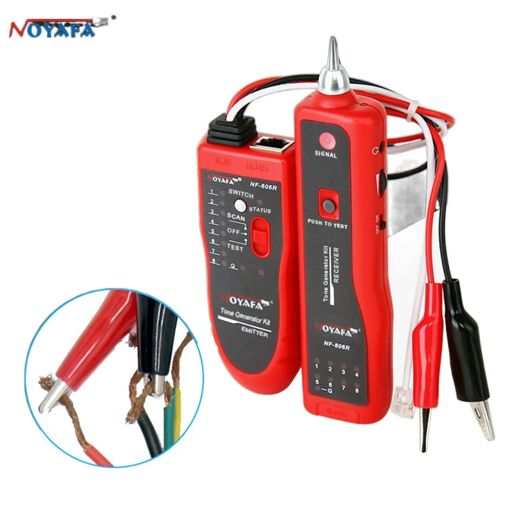 NOYAFA Network Telephone Cable Tester LAN Wire Tracker With Headphone NF806R