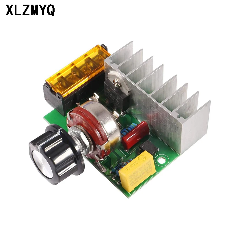 4000W 0-220V AC SCR Electric Voltage Regulator Motor Speed Controller Dimmers Dimming Speed With Temperature Insurance