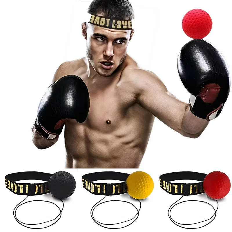 Piłka Bokserska MMA Montowana na Głowę PU Punch Sanda Trening Reakcji Oko-Ręka Domowy Worek Treningowy Sprzęt Fitness Siłownia Muay Thai