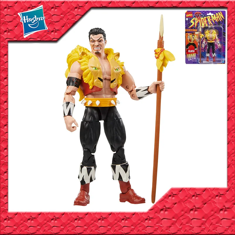 

In Stock Hasbro Marvel Legends SpiderMan KRAVEN 6inch PVC Anime Figure Action Figures Model Toys