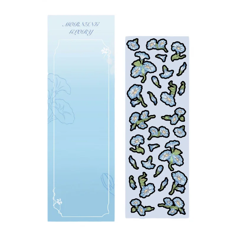 Morning Glory Sticker Laser Glitter Cute Cartoon DIY Decorative Stickers For Hand Account Diary Planner Notebook Scrapbook