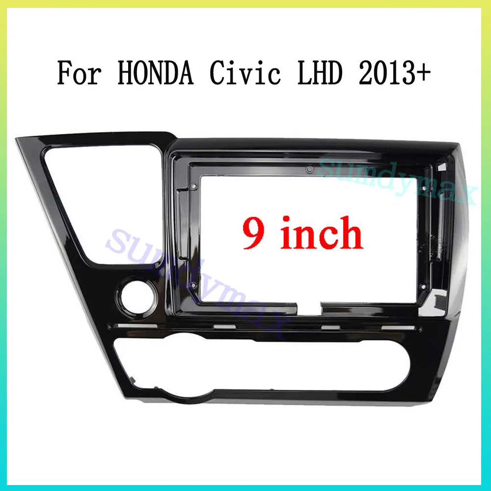 

9 inch 2 Din Car Frame Fascia Adapter Android Radio Dash Fitting Panel Kit For HONDA Civic USA 2013 2014 2015