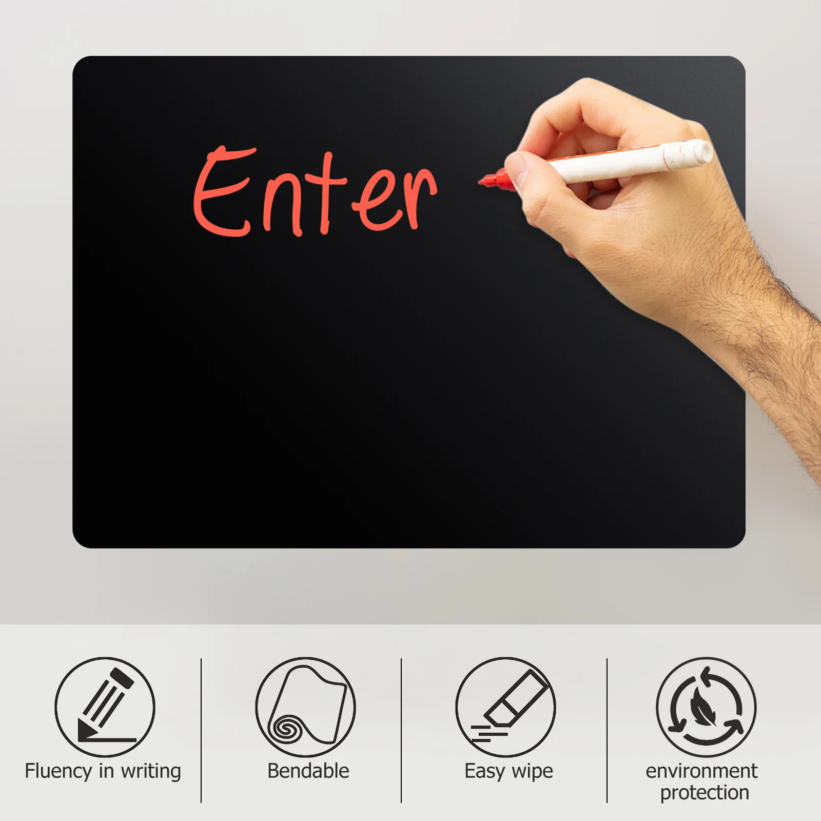 

Magnetic Blackboard Kitchen Fridge Sticker Mini Chalkboard Planner Message Board Peel and Stick Blackboard Magnet Writable Notes