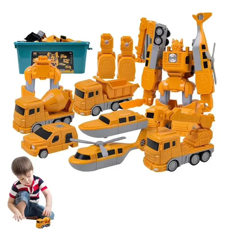 26pcs/set Magnetic Transform Engineering Car Assembled Toys with Storage Box, Magnetic Blocks Outdoor Toddler Activities Toys