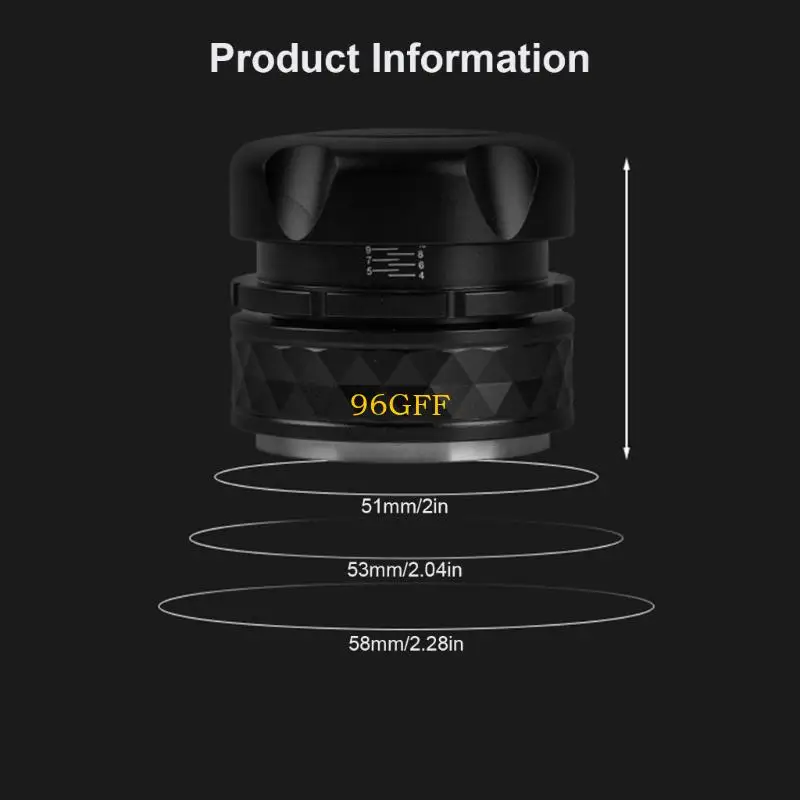 96GF Espresso Accessories 51MM Coffee Tamper Station Tool Calibrated Distributor for Machine Hand Tampers Stainless Steel