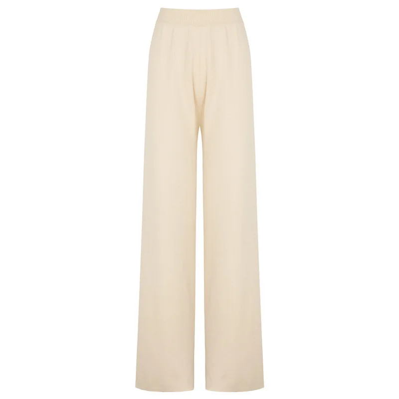 CHUJIE 2025, Frühling und Herbst, neues modisches, lässiges, schweres Strick-Internet-Promi-Freizeit-Stil, Top-Jacke + Hosen-Set