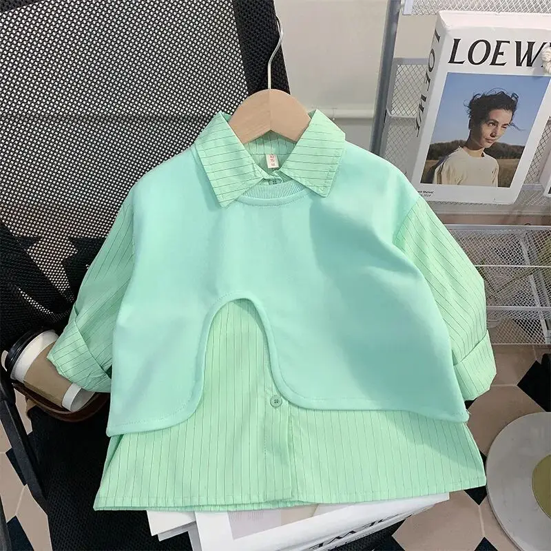 

New Children's Cotton Shirt and leggings Two piece Set Fashionable Children's outfit Baby and Girls' Set Spring and Autumn