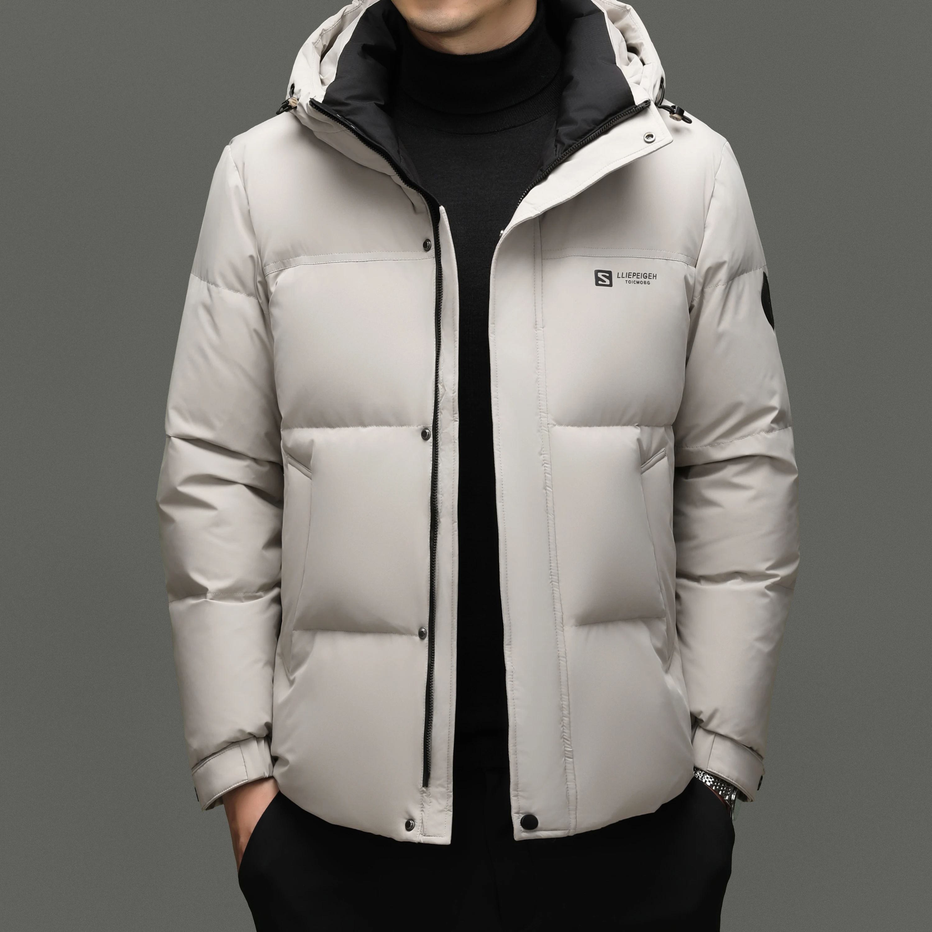 

Real 90% White Duck Down Puffer Coat Men 2025 Winter Hooded Parkas Coat Male Outdoor Keep Warm Duck Down Jacket