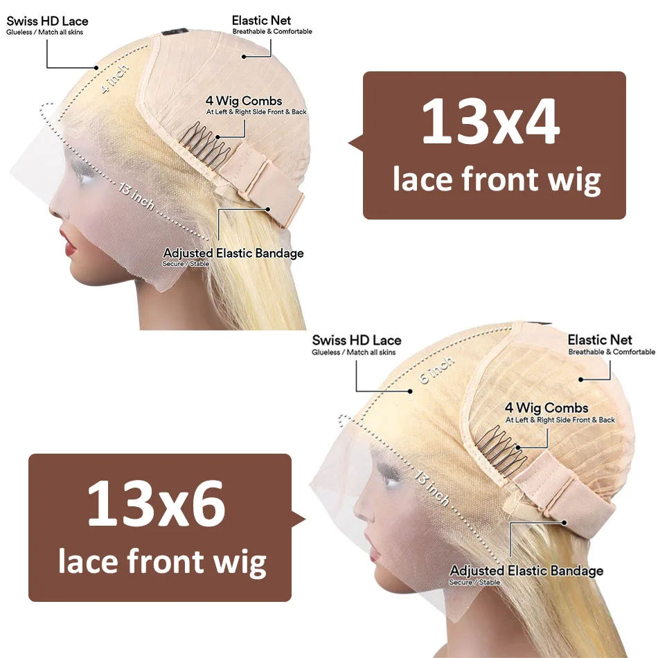 613 Blonde Lace Front Pruik Menselijk Haar Body Wave 13X6 Hd Lace Frontale Pruik 13X4 Lace Front Human Hair Pruik Hd Lace Pruik Voor Vrouwen