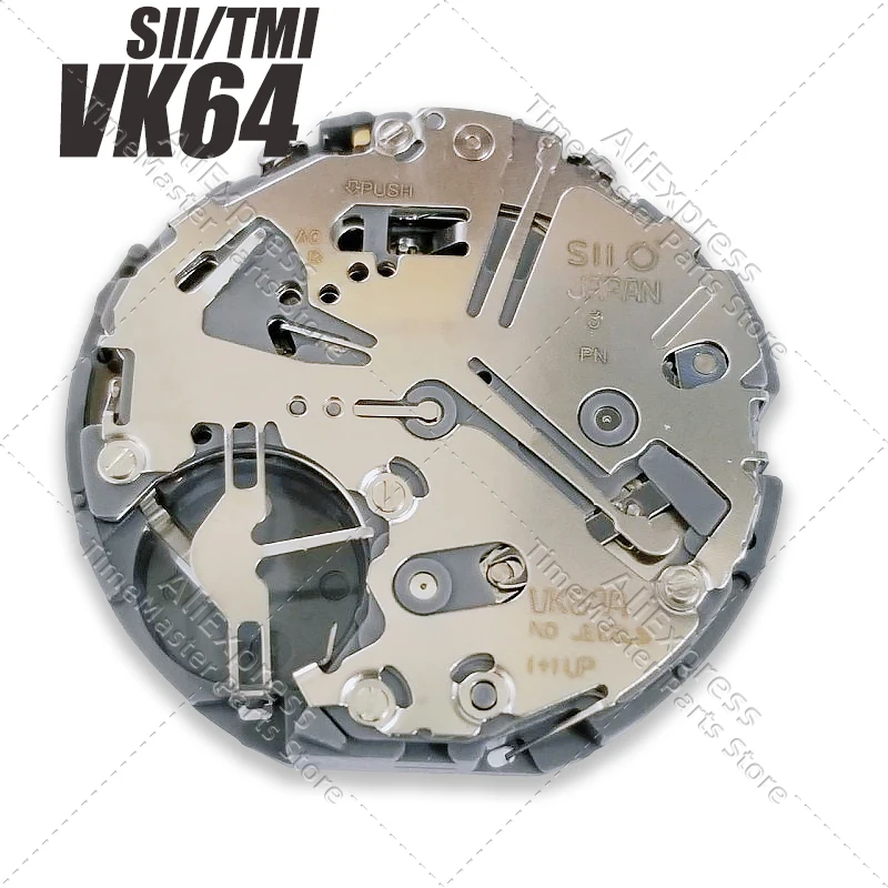 SII TMI VK64 Quartz Movement 5-Hands Chronograph Date At 6 Small Seconds Watch Movement Replacement Accessories