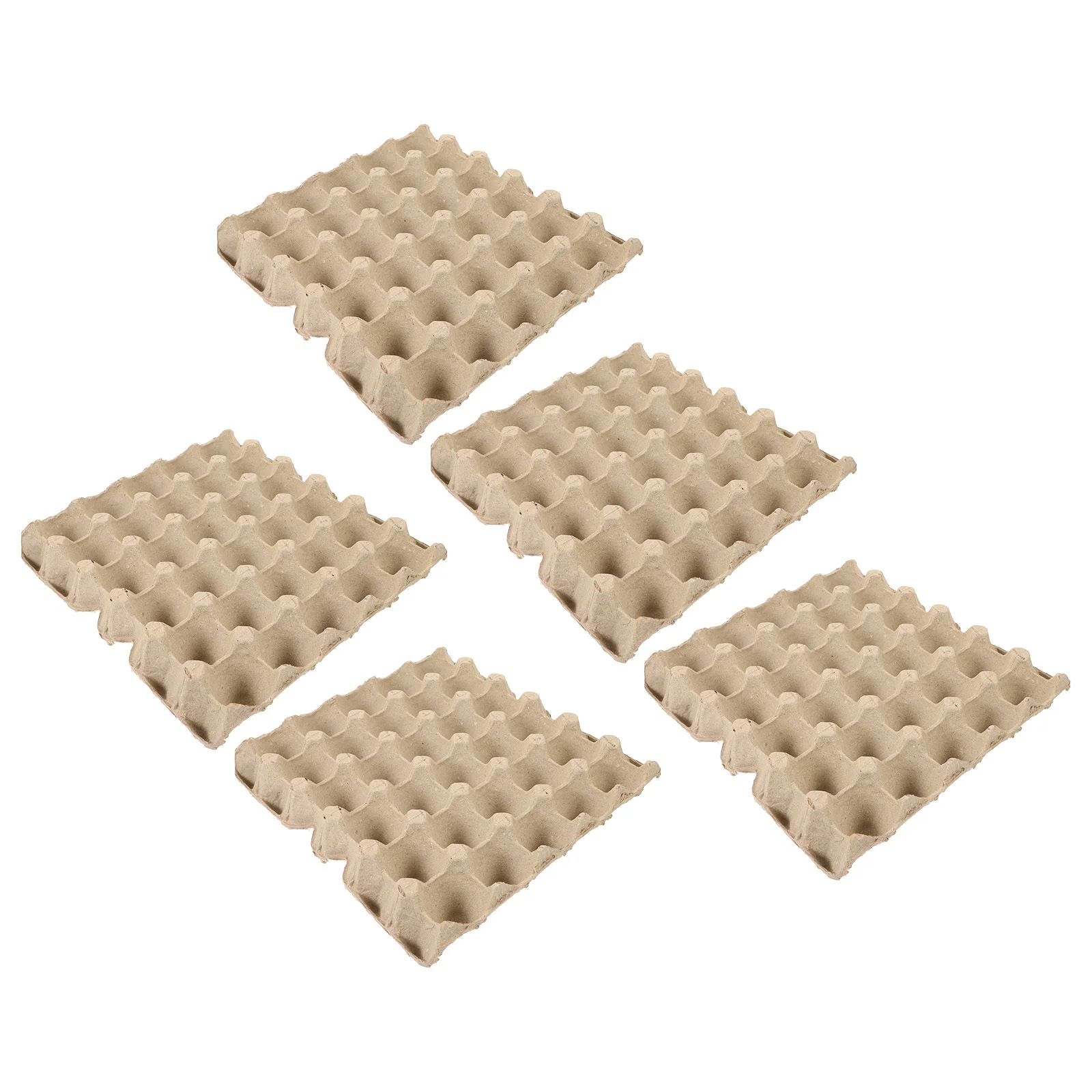 

5pcs Paper Pulp Cartons 30-Count Reusable Storage Tray Fridge Organizer Egg Holder Bulk Container Home Egg Carton