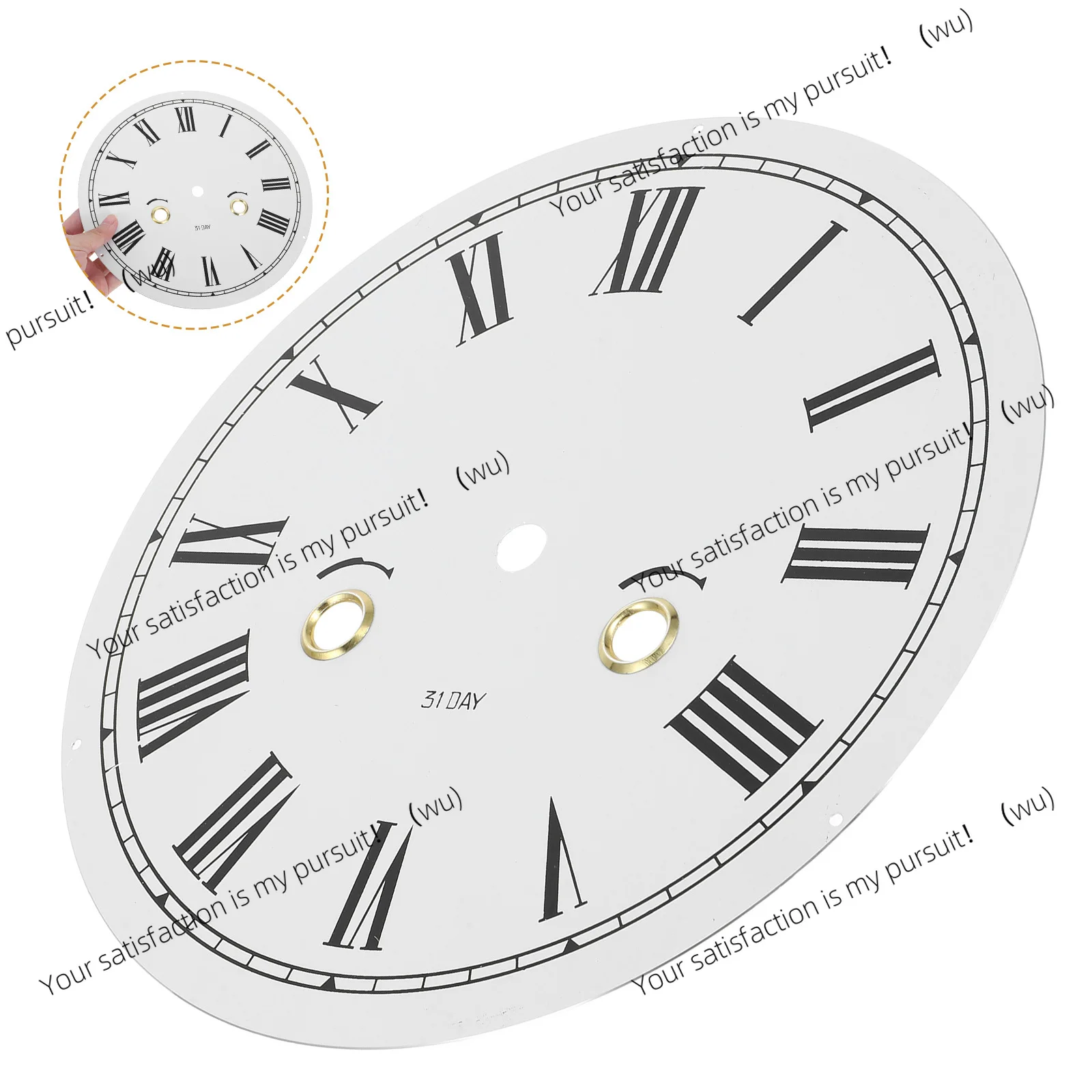 Clock Movement Diy Dial Kit for Wall Accessories Face Roman Numerals Part Metal Replacement