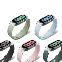 2 PCS Silicone Strap+case For Xiaomi Mi band 8 Replacement miband8 sport Bracelet smart band 8 waterproof cover Accessories