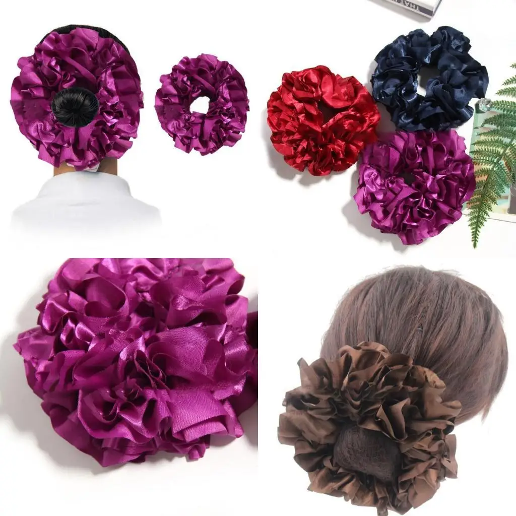 

31BB Hair Bands Satin Elastic Hair Bands Ponytail Bands Hair Accessories for Muslim