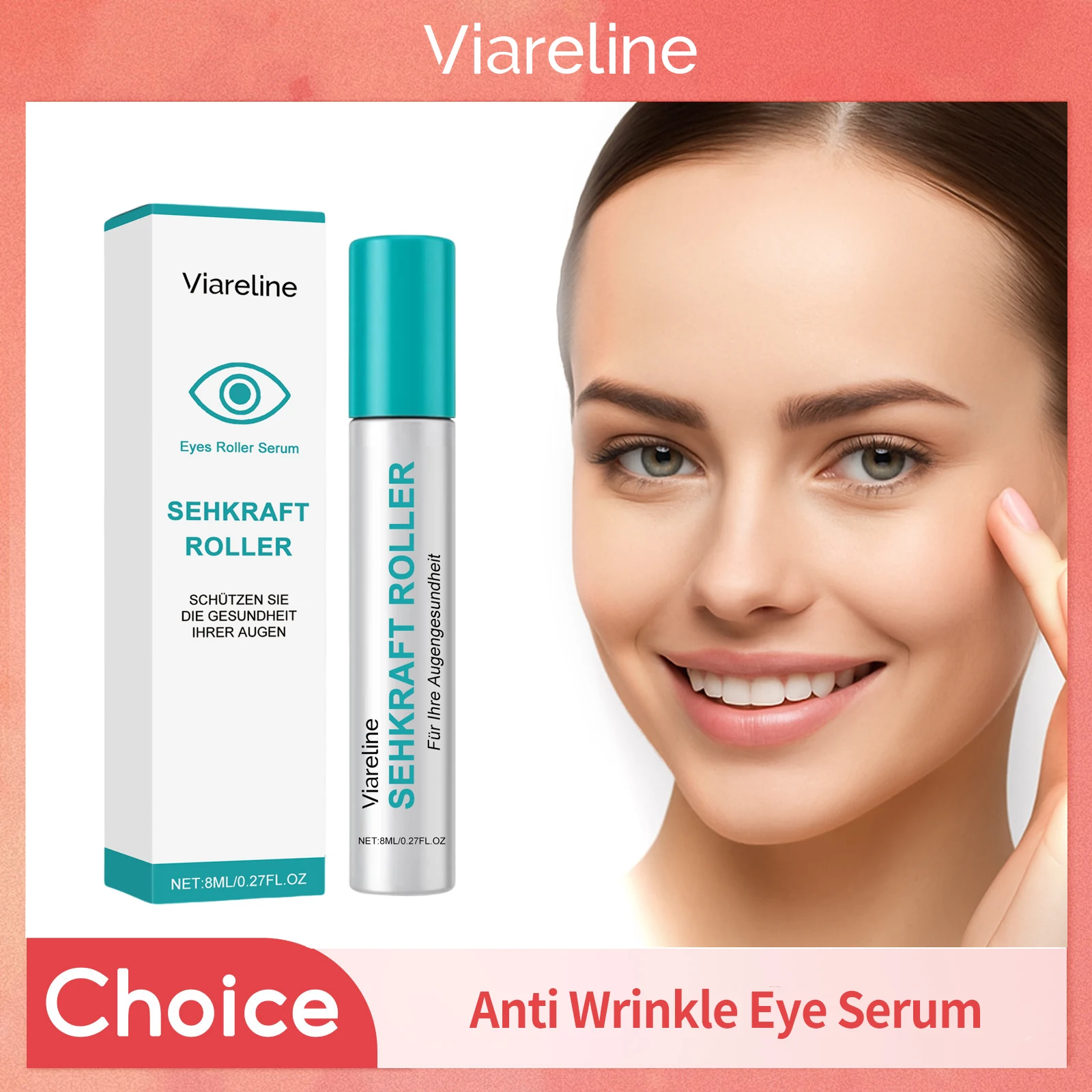 Eye Serum Roller Relieve Dryness Eye Fatigue Relax Promote Clearer Eyesight Improve Edema Eye Vision Enhance Eye Massage Serum