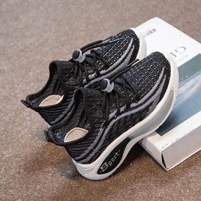 

Children's Coconut Shoes Spring and Autumn Styles Boys Sneakers Breathable Mesh Shoes Fly Weaving Girls Casual Shoes Soft Sole