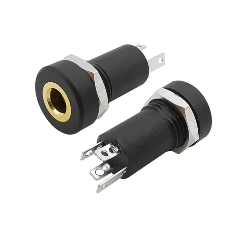 2/4/6PCS Headphone Interface PJ-392A/391 3.5mm Audio And Video Socket Stereo Vocal Cord Nut Internal Thread 3/4 Pin E2
