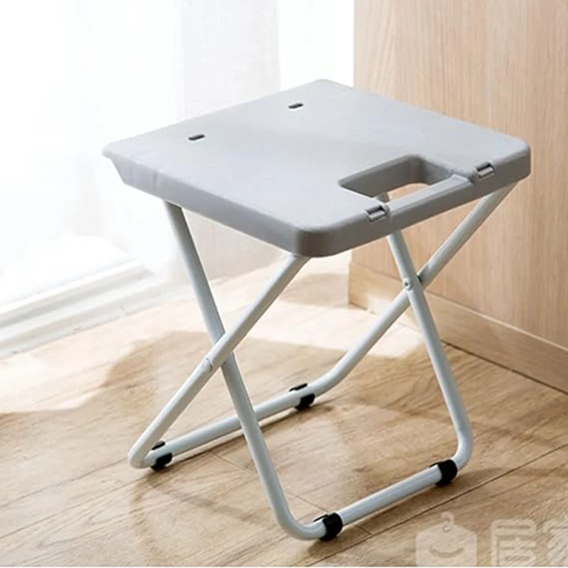 Lightweight Folding Stool Compact Collapsible Chair Steel Frame Legs, Outdoor Travel, Beach, Fishing, BBQ, Etc