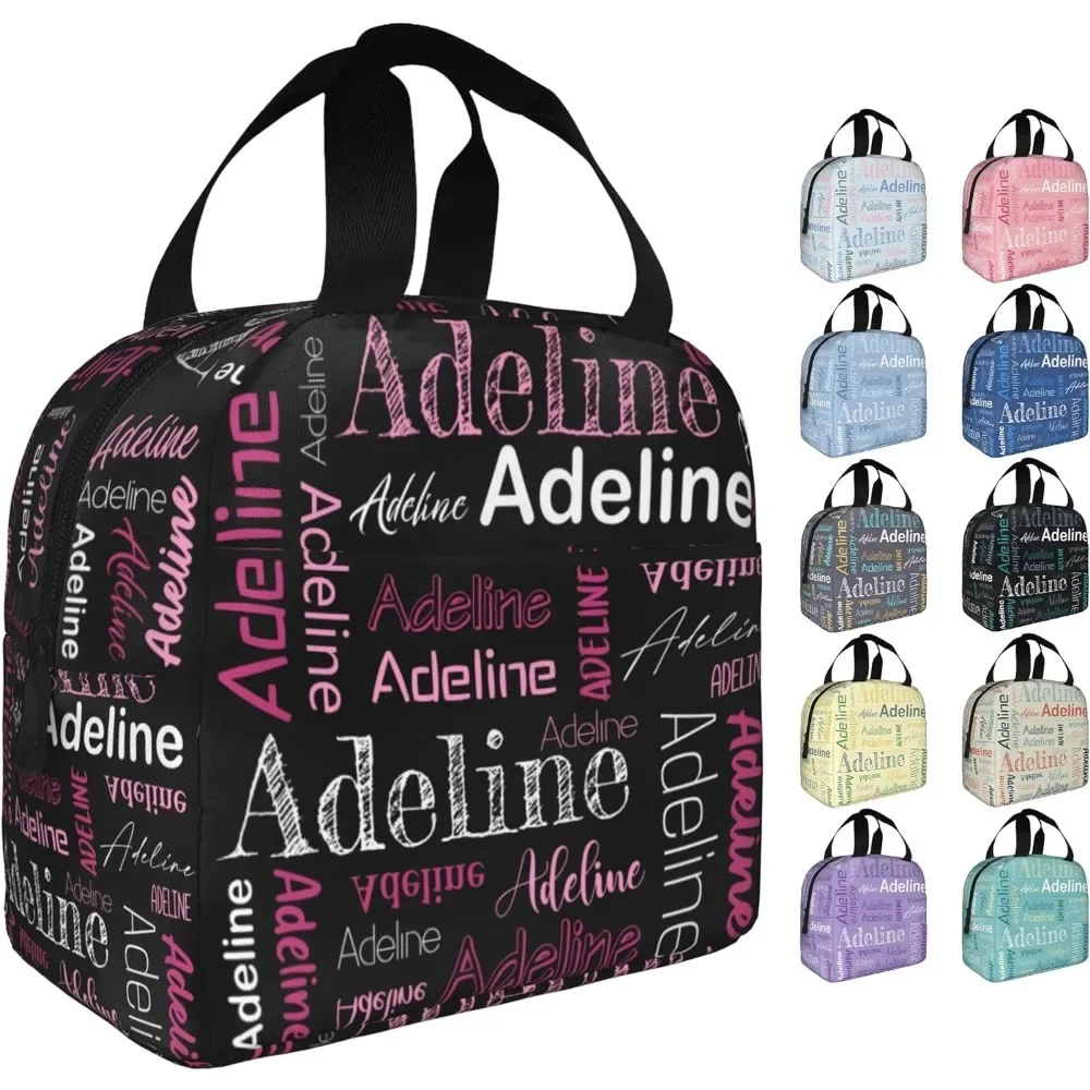 Custom Name Lunch Bag Personalized Insulated Lunch Box Customized Cooler Lunch Tote Bag for Boys Girls Picnic Office Camping