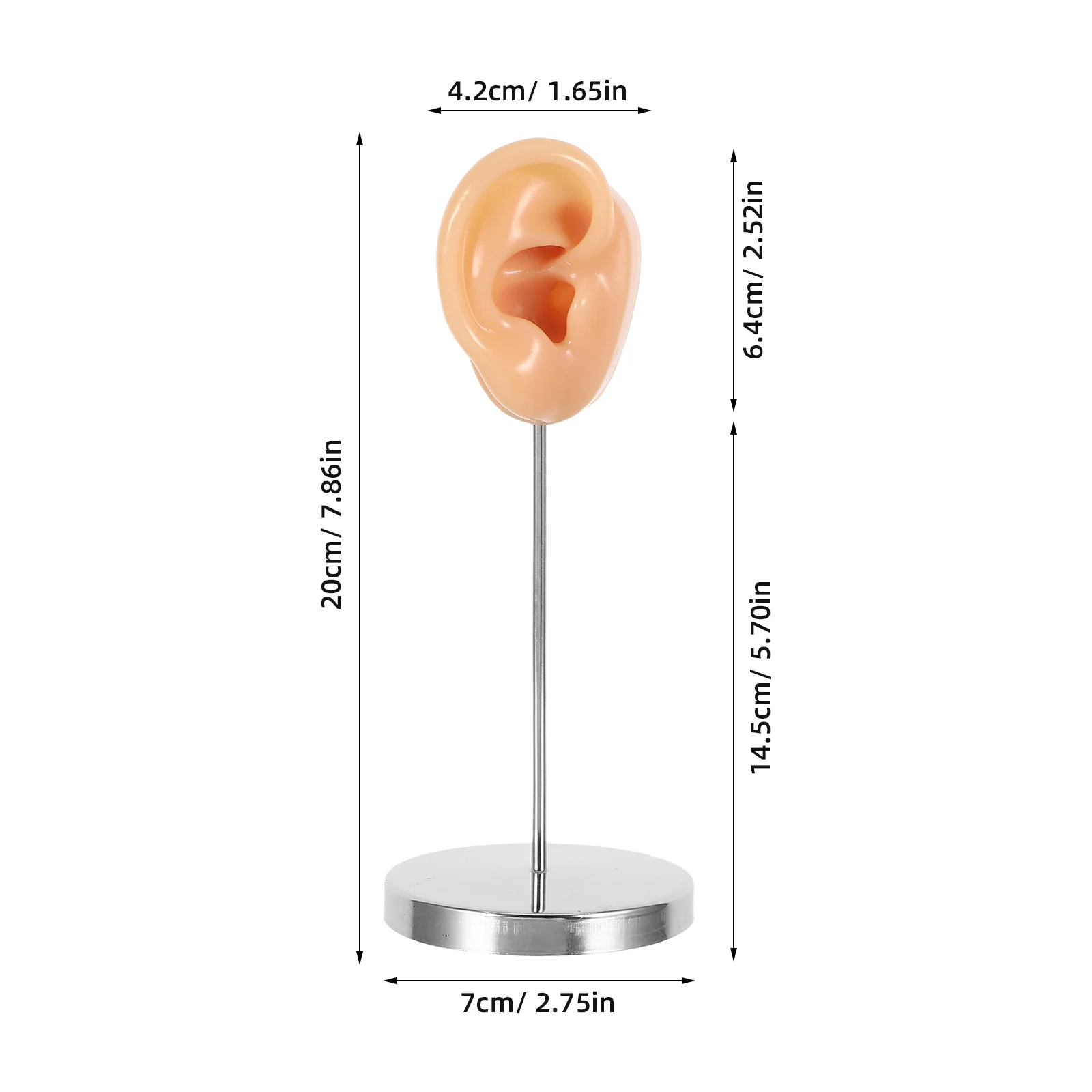 2 قطعة الأذن سيليكون عرض موقف الأذن على شكل مجوهرات المنظم قاعدة مستديرة حامل أقراط رف البائع عرض المجوهرات