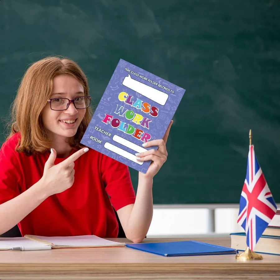 24 cartelle tascabili per studenti, portafoglio sfuso, cartelle per la casa, regali per l'aula, l'home office, studenti, insegnanti, carte scolastiche