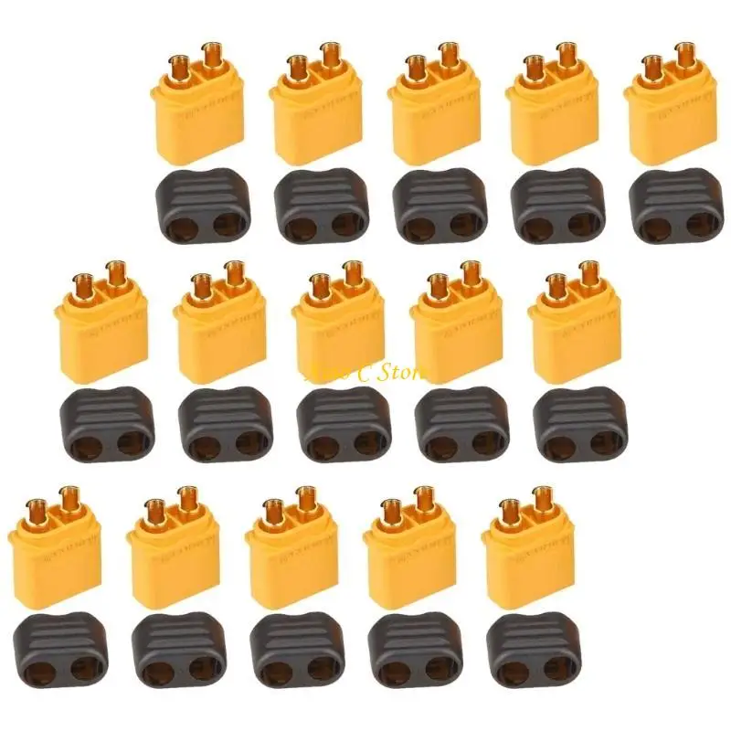 Y1AE 10Pair/15pair XT60H Plugs Connectors With Easy Weld Ends For Hobbyists Solid and Reliability Connection DC500V