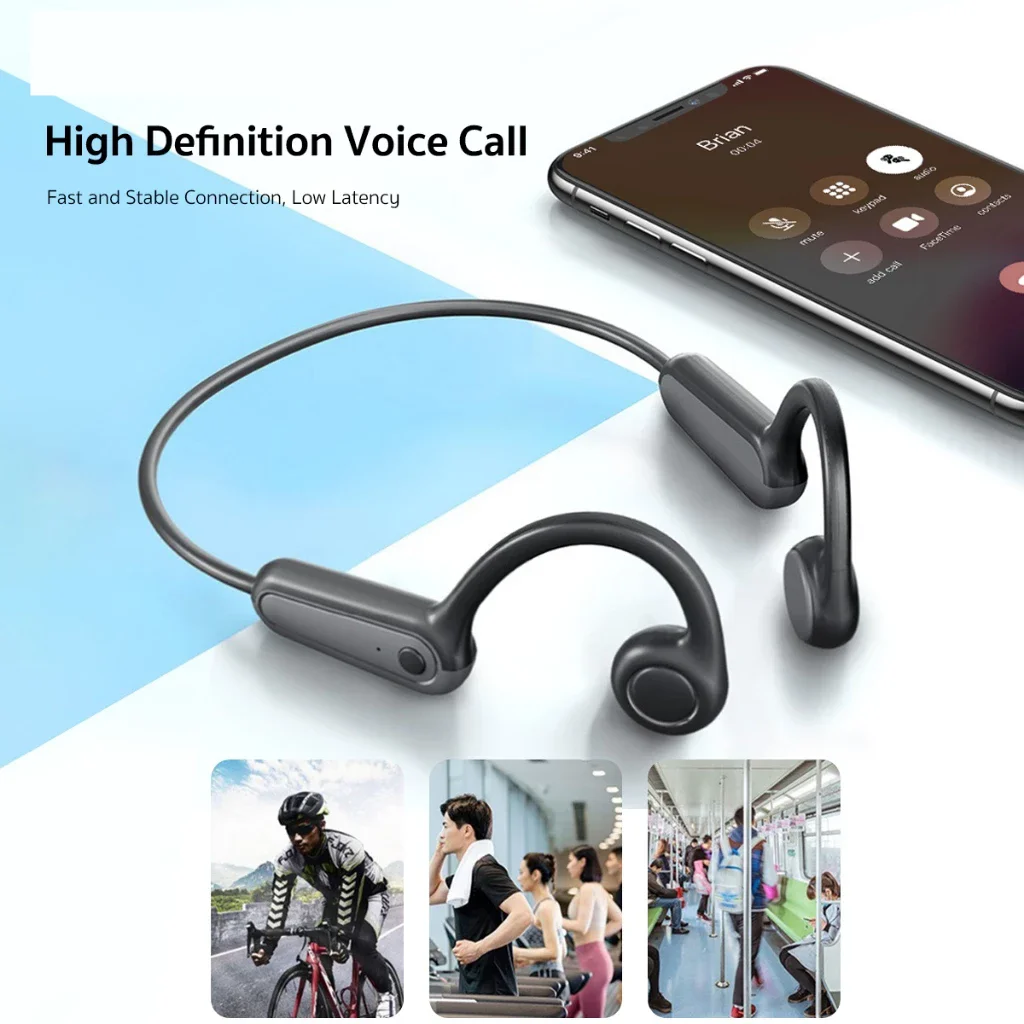 Original XF-22 Bone Conduction Headphone Wireless Bluetooth 5.4 HiFi Music Earphone Waterproof IPX5 Sport Headset New For XIAOMI