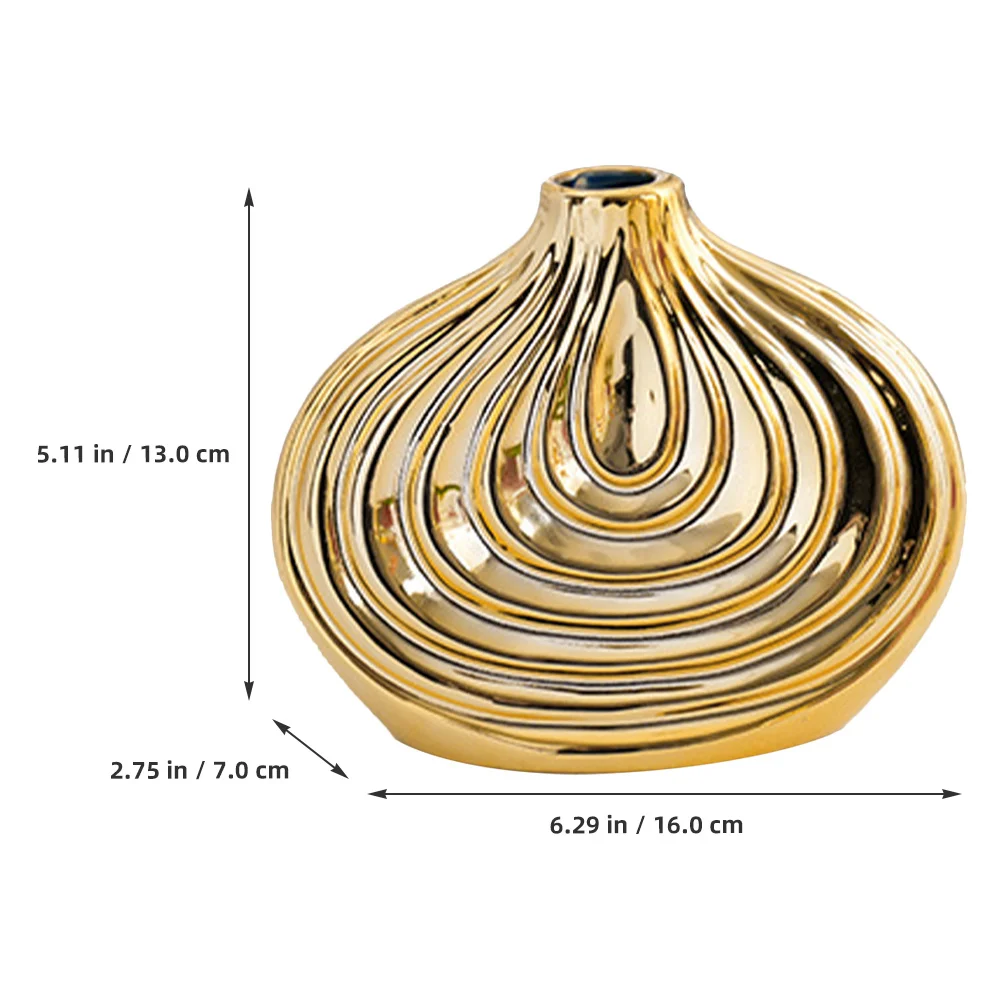 

Striped Ceramic Vase Modern Simple Design Decorative Flower Arrangement Home Table Centerpiece Artistic Floral Vase