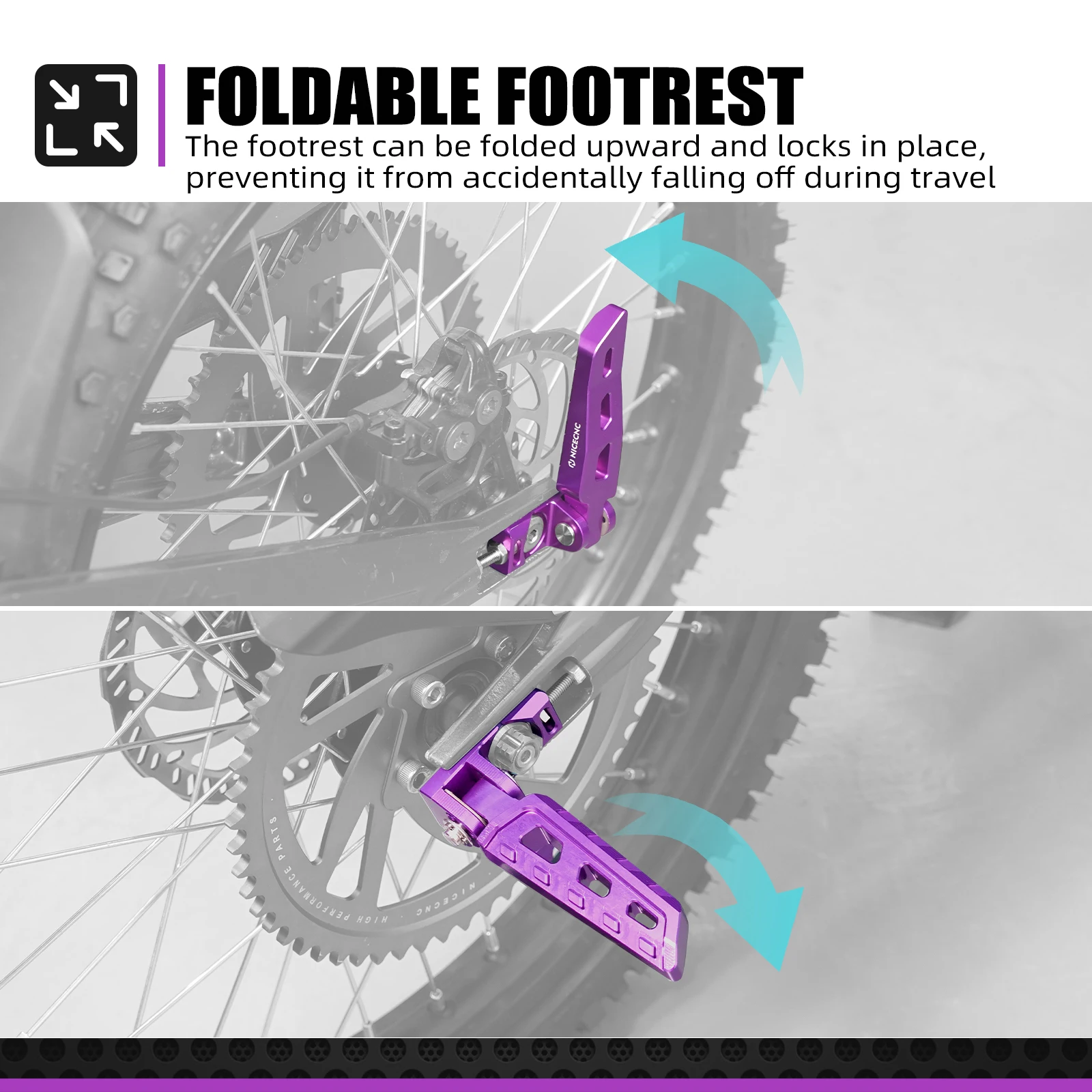 NICECNC для Surron Light Bee X Блок регулировки натяжителя цепи и задние трюковые колышки для Sur-ron Light Bee S L1E для Segway X160 X260