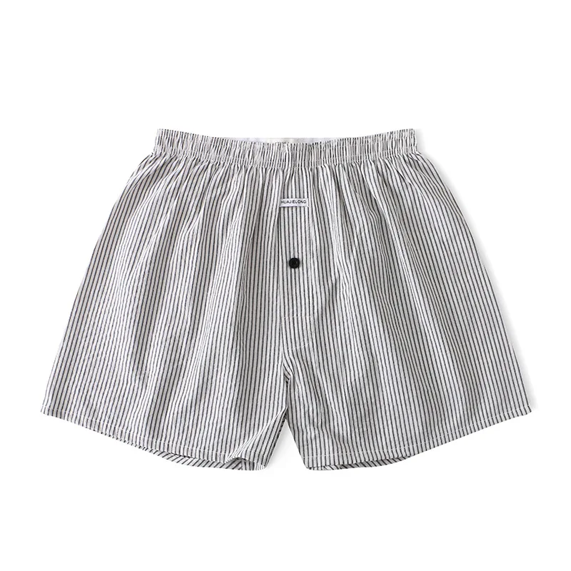 Homens casuais ao ar livre praia board shorts listrado algodão solto respirável conforto troncos esportivos juventude mid-rise homewear sono pijama