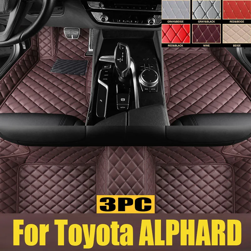 AH30 Car Floor Mats Foot Pads for Toyota ALPHARD Vellfire 30 Series Non-Slip Front Rear Door Pedal Carpets Protect trunk mat