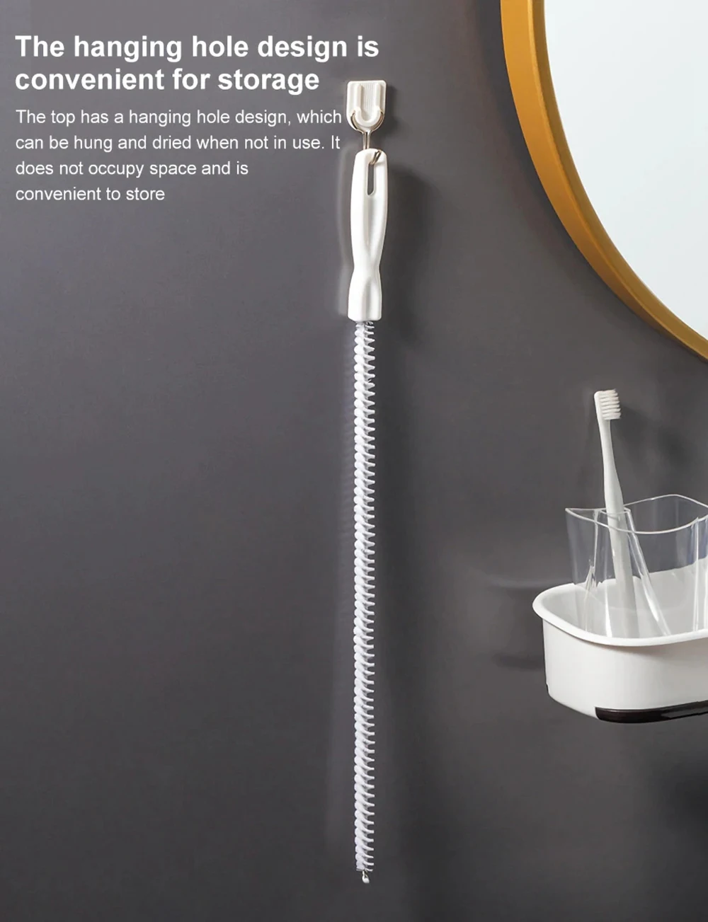 Rohr Bagger Pinsel Bad Haar Kanalisation Waschbecken Reinigung Pinsel Abfluss Reiniger Flexible Reiniger Verstopfen Stecker Loch Entferner Werkzeug – Detail 11
