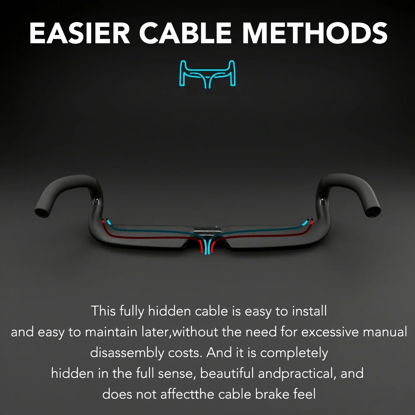 SYNCROS AERO Carbon-Gravelbike-Lenker mit gebogenem Profil, Carbon-Rennradlenker mit interner Kabelführung, verbessertes Rennrad-Dropbar – Detail 5