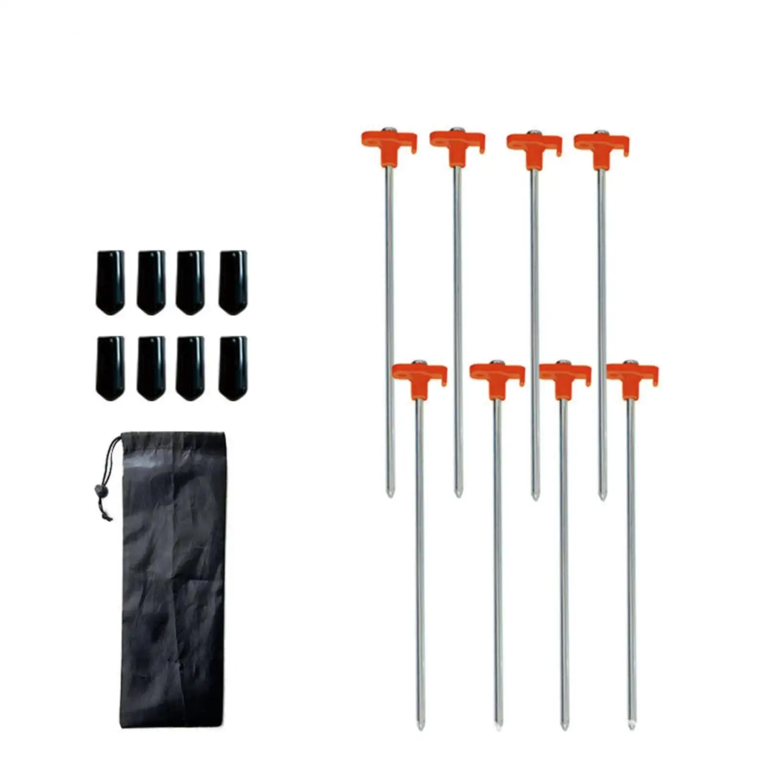 Outdoor Camping Tent Pegs Galvanized Iron Rust Proof Glow Handle Crossbar Design Secure Anchor for Tents Canopies Shelters