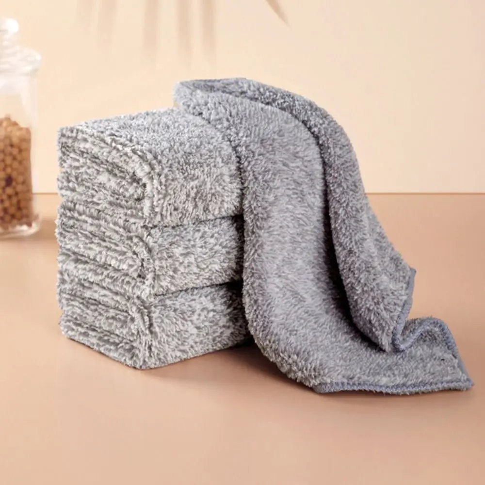 Soft Washing Cloth No Shedding Bamboo Charcoal Fiber Absorbent Kitchen Towel Dish Towel Dishcloth Cleaning Cloth