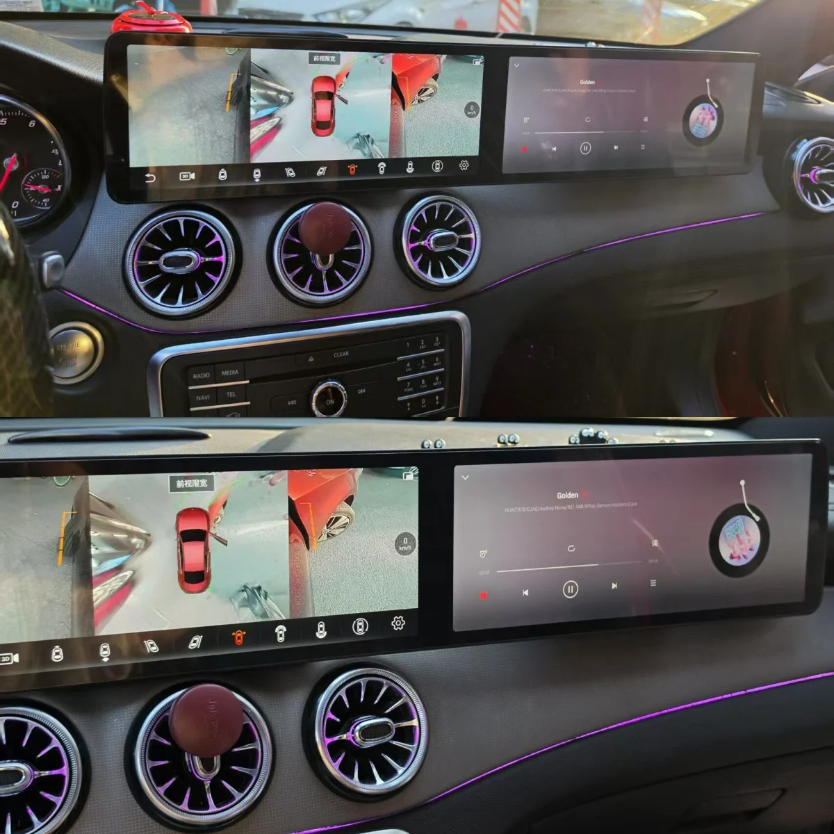 Dual Screen Car Multimedia Screen Radio For Mercedes Benz GLA CLA A/B CLASS W176 X117 X156 W463 W246 2013 14 2015 GPS CarPlay 4G