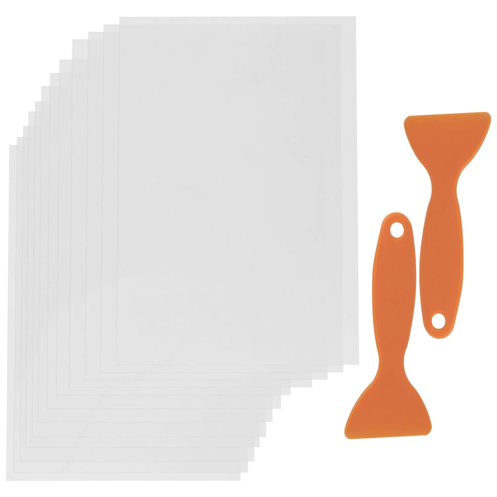 

ADP-12 шт. FEP-пленка 200X140X0,15 мм, толщина для УФ- 3D-принтеров, ЖК-смола SLA, с 2 сменными пластиковыми шпателями