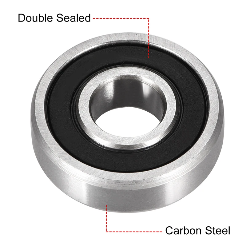 10pcs Ball Bearings 6000 6001 606 607 608 609-2RS Double Sealed High Carbon Steel Z1 for Industrial Equipment