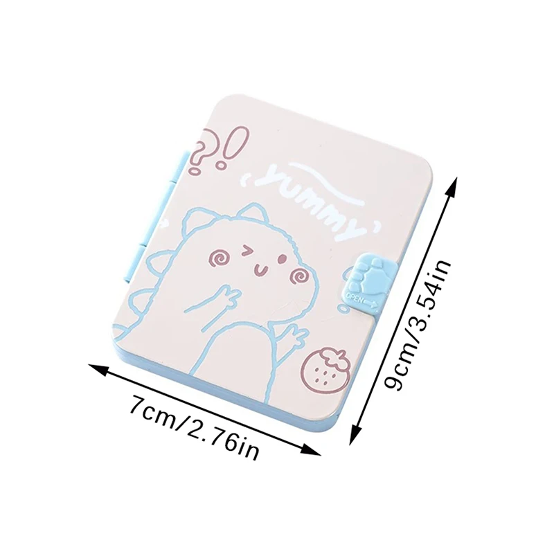 Specchio per il trucco pieghevole a vibrazione portatile con pettine estraibile per strumenti per il trucco del regalo della ragazza specchio quadrato ad alta definizione da viaggio