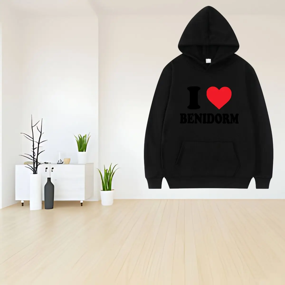 Benidorm Love Shines Travel Vibe 2025 ملابس رياضية رجالية جديدة مطبوعة بقلنسوة طقم مكون من قطعتين #1