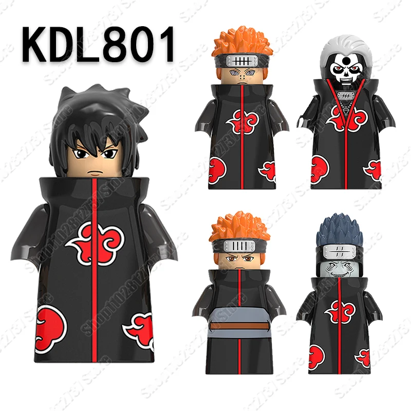 اللبنات الصغيرة KDL801 Uchiha Sasuke Hoshigaki Kisame عمل الشكل تجميعها اللبنات لعبة عيد ميلاد الأطفال الهدايا