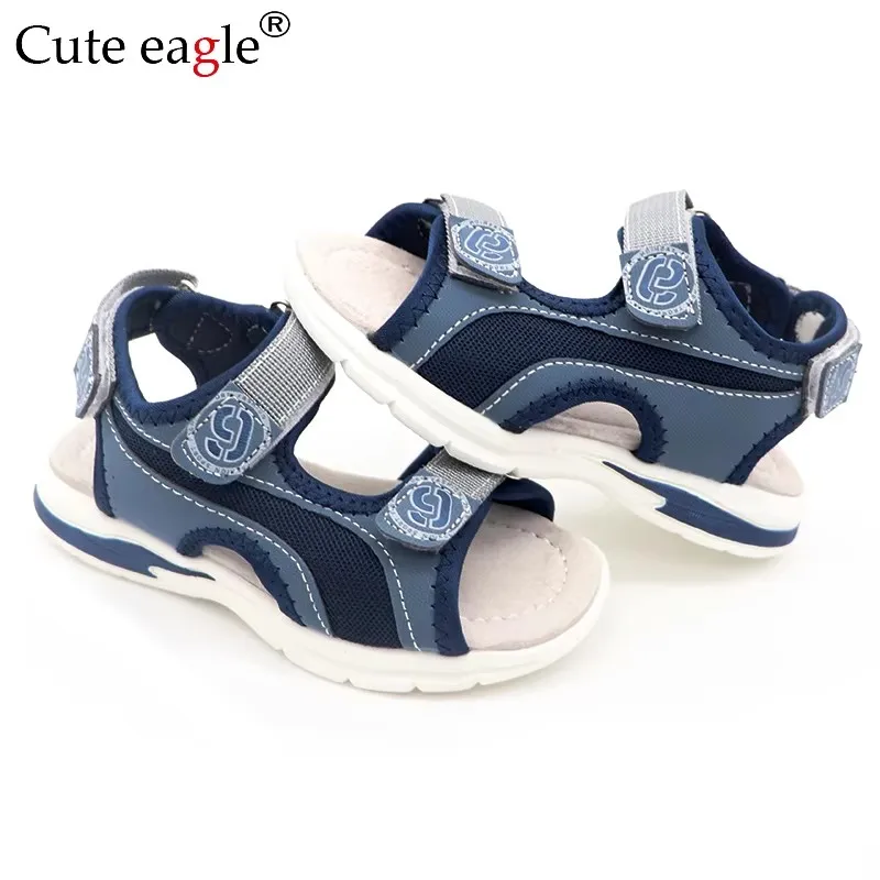Boys Sandals Kids Sandals Children Shoes Cut-outs Rubber Leather School Leisur Shoes Breathable Open Toe Casual Boys Sandals New