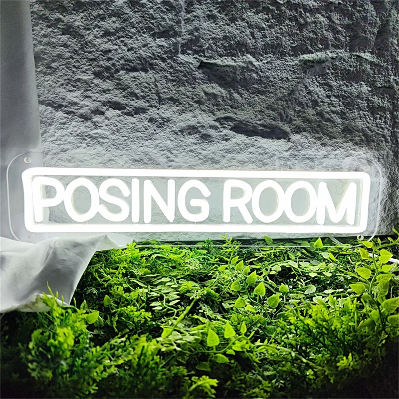 Posing Room Neon Light Sign, USB Connection Decoration, Neon Signs for Bedroom, Bar, Store, Hotel Club, Wall Art Decoration