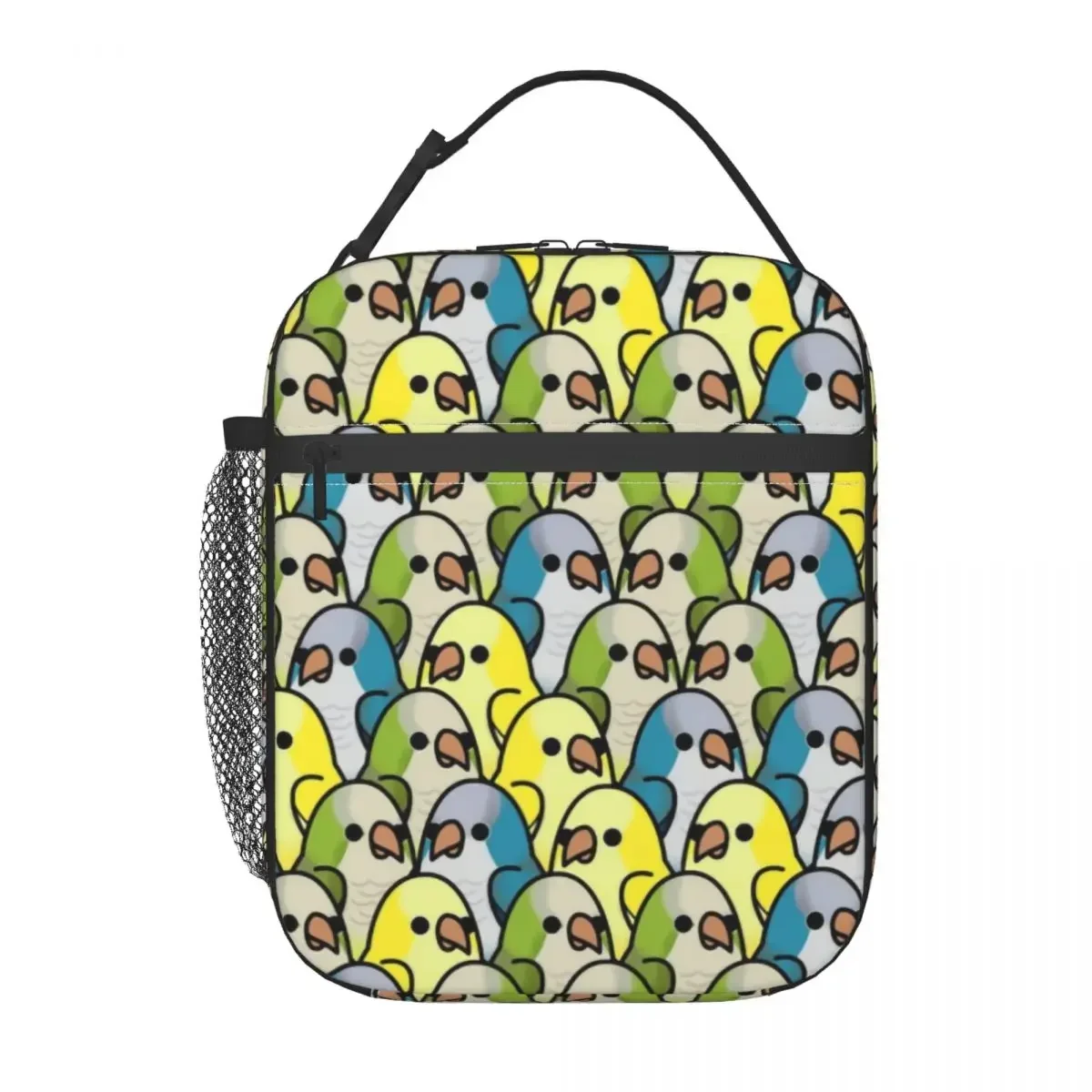 Too Many Birds Thermal Insulated Lunch Bag Women Parrot Cockatiel Resuable  Container for School Storage Food Box