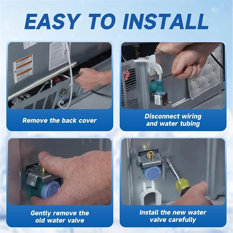 FGGS-WPW10498976 W10498976 استبدال صمام الملف اللولبي لدوامة Maytag، K-78200 صانع الثلج صمام مدخل المياه الثلاجة