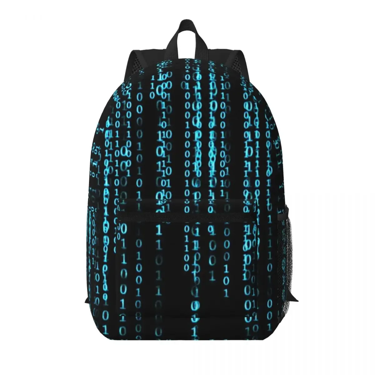 Binary Cloud Design Student Backpack School Bag Hiking Travel Daypack for Boys Girls Bookbag Shoulder Bags
