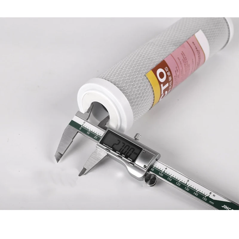 فلتر لتنقية المياه 10 بوصة CTO مضغوط الكربون المنشط استبدال المياه خرطوشة RO نظام التناضح العكسي جزء المطبخ