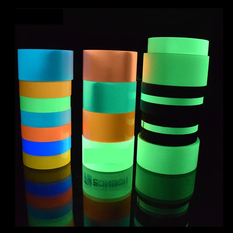 Glowing Self-adhesive Tape Fluorescent PET Luminous Sticker Emergency Logo In The Dark Safety Stage Party Supplies Decorative