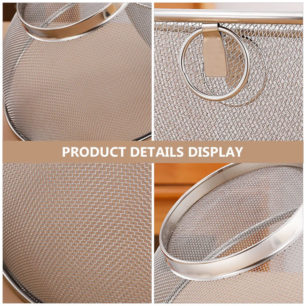 Stainless Steel Rice Basket Strainer Mesh Laundry Baskets Drain Cleaner Drainer for Cooking Washer Bowl