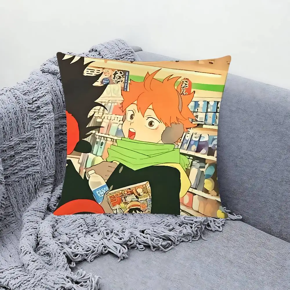 Anime S-Shoyo Hinata-s Throw Pillow Covers Pattern Cushion Cover Suitable For Sofa Bedroom Car Pillow Cover